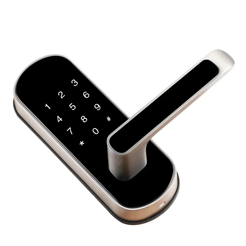 Замок біометричний автономний Trinix TRL-5107BTF Silver Left з Bluetooth, зчитувачем відбитків пальців і карт Mifare (65-00047) - фото 3