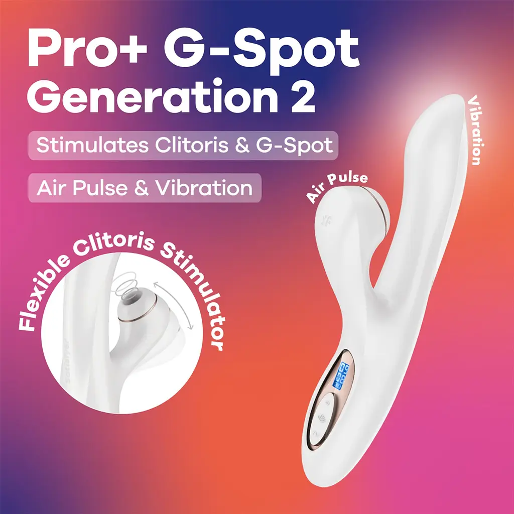 Вакуумний вібратор-кролик Satisfyer Pro+ G-Spot Generation 2 White - фото 7