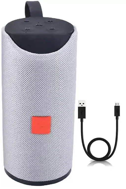 Портативна Bluetooth колонка бездротова переносна колонка з вологозахистом бумбокс UKC TG-113 сіра - фото 2
