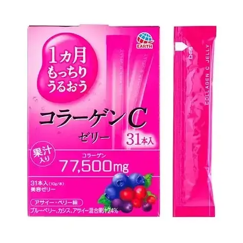 Колагенове желе EARTH CHEMICAL Collagen C Jelly з вітаміном С (лісові ягоди) 31 стік - фото 5