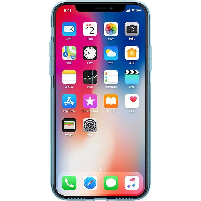 Чохол-накладка Nillkin TPU Nature Case Apple iPhone X Blue - фото 2