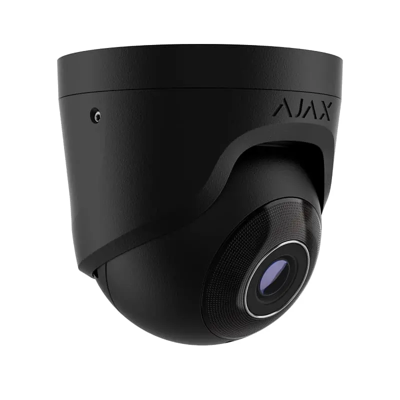 IP-Камера дротова Ajax TurretCam, 8мп, 2.8мм, Poe, True WDR, IP 65, ІЧ 35м, аудіо, кут огляду 100° до 110°, купольна, чорна - фото 2