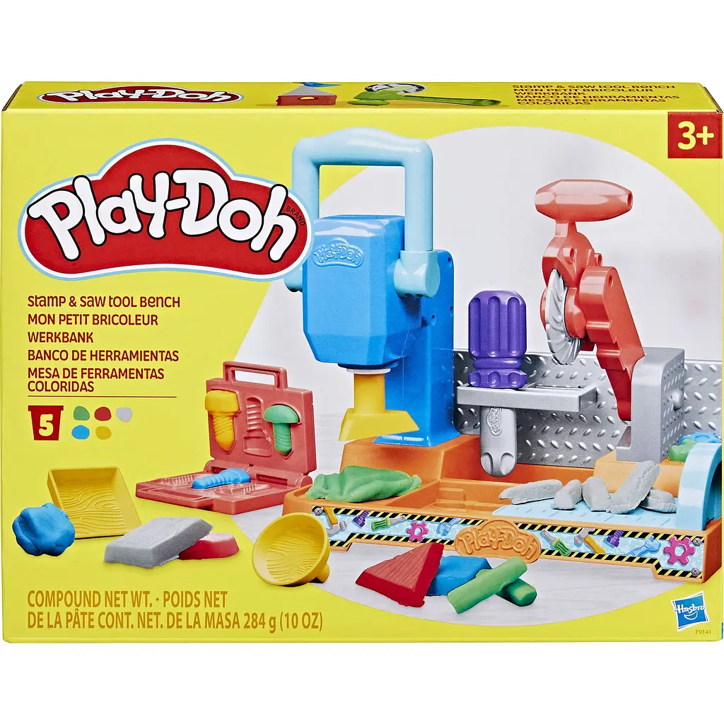 Набор для творчества с пластилином Hasbro Play-Doh Stamp and Saw Tool Bench (F9141) - фото 5
