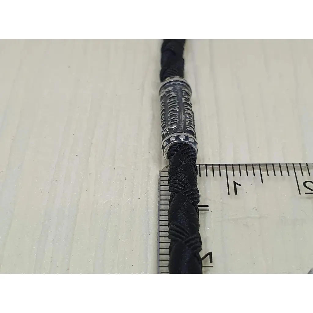 Ювелирный шнурок Меридиан 925 из текстиля с серебряными вставками. 846/4К 60 - фото 4