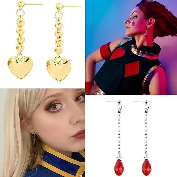 Серьги Охотник х Охотник Хисока Hunter x Hunter Hisoka 5 см HH H 08 - фото 4