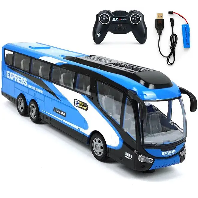 Радіокерований автобус City Bus 36 см з акумулятором 3.7V, 2.4GHz, світлові ефекти, дитяча машинка на пульті - фото 7