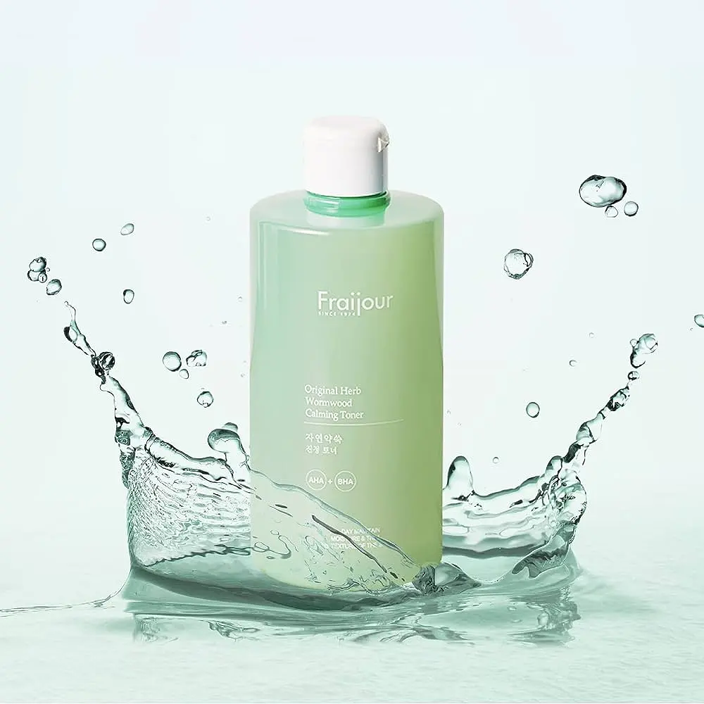 Тонер для лица с AHA/BHA кислотами Original Herb Wormwood Calming Toner Fraijour 500 мл - фото 3