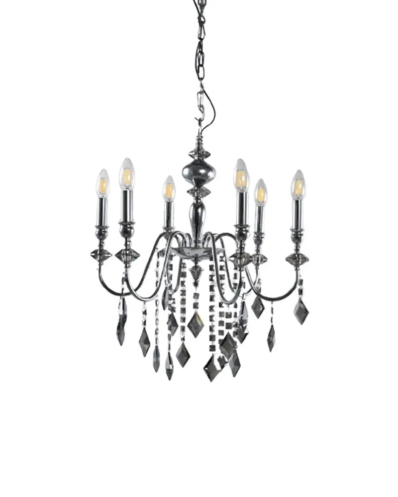 Люстра Edlin PL2417-6 Vanessa E14 6x12W IP20 хром - фото 1