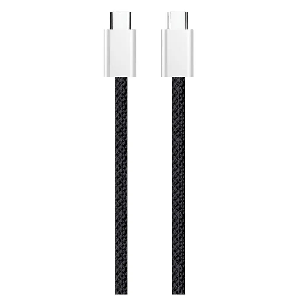 Дата кабель USB-C to USB-C 2.0m (braided cotton) (PD Fast Charging 60W) 3.0А black ColorWay (CW-CBPDCC068-BK) - фото 6