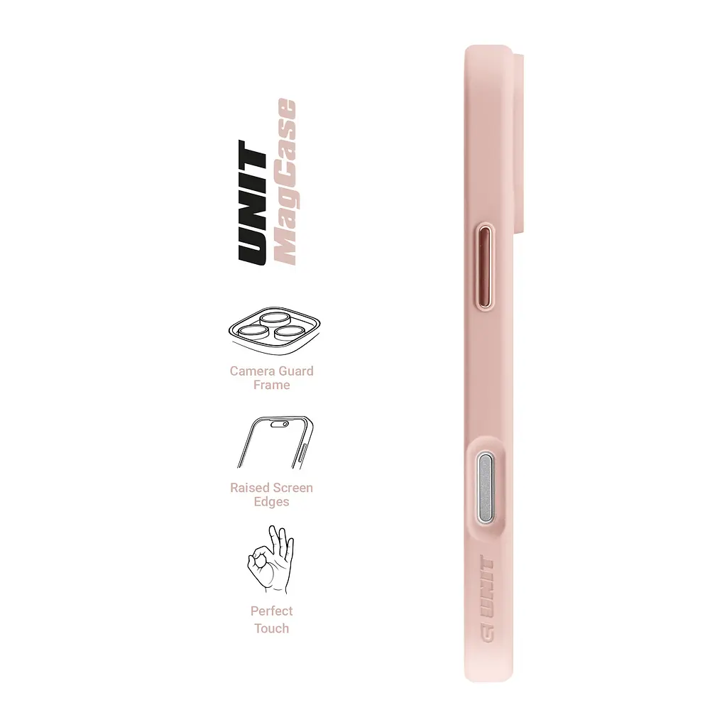 Чехол Apple iPhone 17 Pro Max, Unit MagSafe, розовый, прозрачный, магсейф, противоударный, магнитный, панель-накладка с поддержкой MagSafe, с поддержкой беспроводной зарядки, TPU+PC, защита всего корпуса, ударопрочный, ArmorStandart (ARM86303) - фото 3