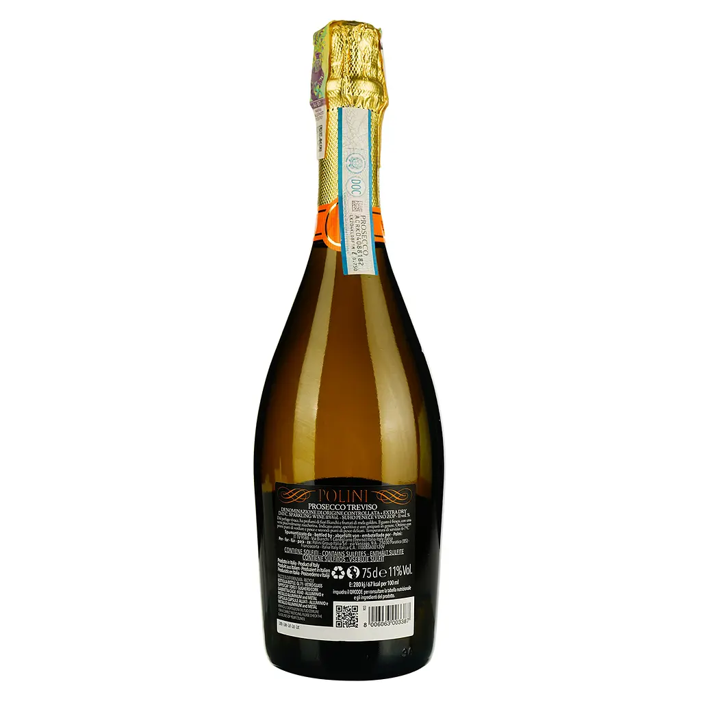 Вино игристое Polini Prosecco DOC Treviso Extra Dry 0.75 л - фото 2