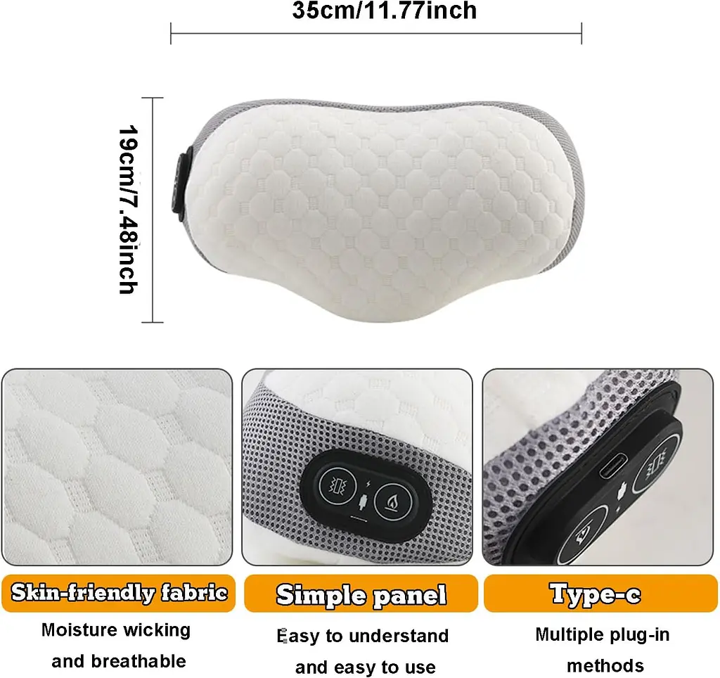 Подушка для підтримки шийного відділу Asson pillow 5561 з масажем та підігрівом ∙ Масажна подушка для сну pillow 5561 - фото 4