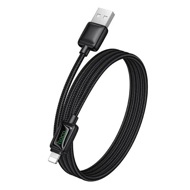 Дата кабель Hoco U146 Mundo USB to Lightning 12W (1.2m) Black - фото 5