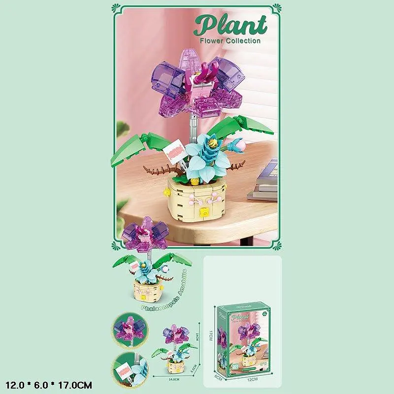 Конструктор детский "Цветы" (Flowers), тематический набор, для творчества, в коробке 33020 - фото 2