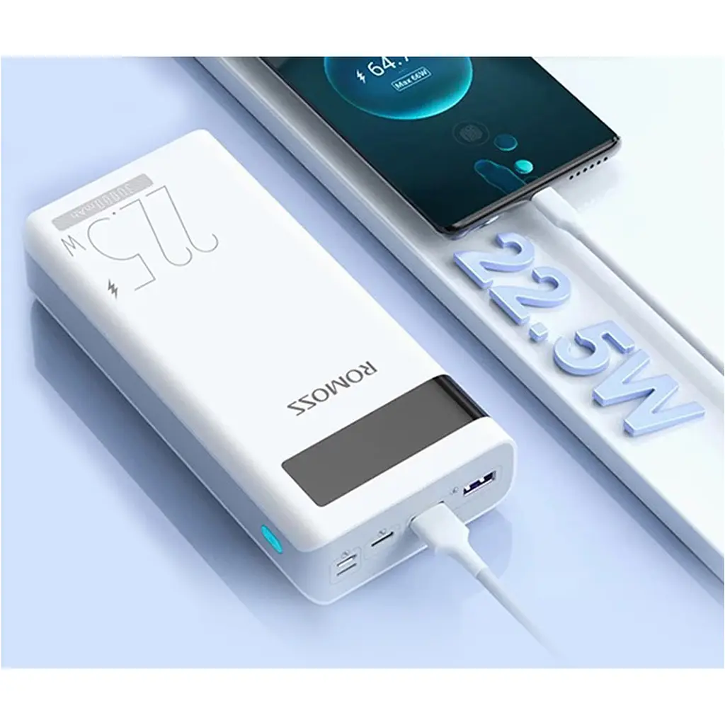 Внешний аккумулятор Romoss Sense 8PF 30000mAh 22.5W White [PHP30-852-1735H] [120779] - фото 6