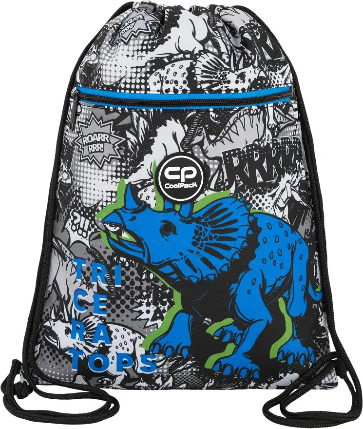 Рюкзак CoolPack Jerry T-Rex 19 л + Сумка для взуття CoolPack Vert T-Rex + Пенал на блискавці CoolPack Campus T-Rex з органайзером для ручок 23x9x5 см - фото 8