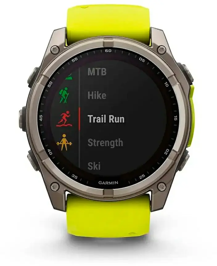 Смарт-годинник Garmin Fenix 8 51mm Solar Sapphire Titanium w. Amp Yellow/Graphite Silicone Band (010-02907-20/21) - фото 5