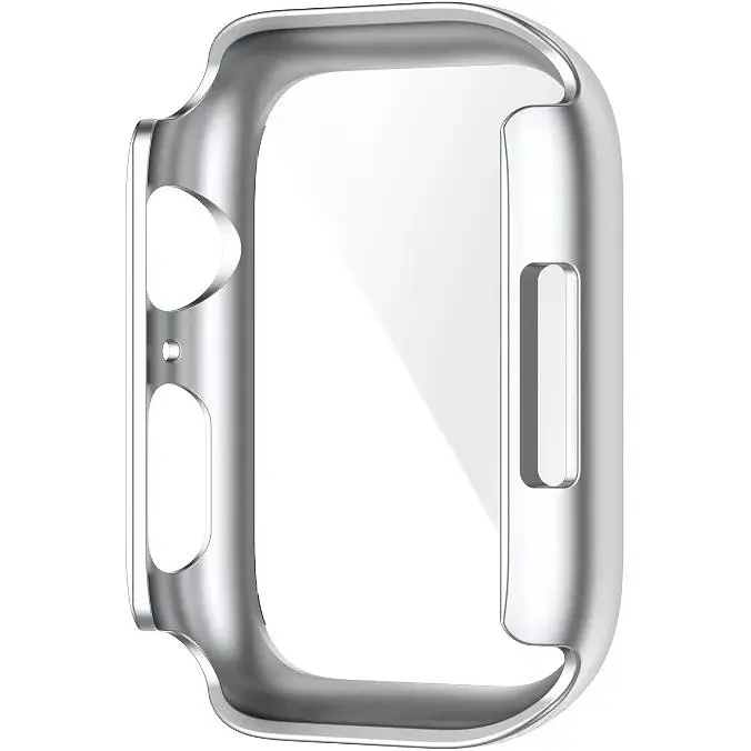 Чохол-накладка DK Пластик Soft-Touch Glass Full Cover для Apple Watch 45mm (silver) - фото 4