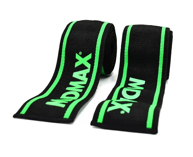 Кистьові бинти MadMax MFA-299 Non slide & slip knee wraps 2.0 м Black/Green (MFA-299-U) - фото 3