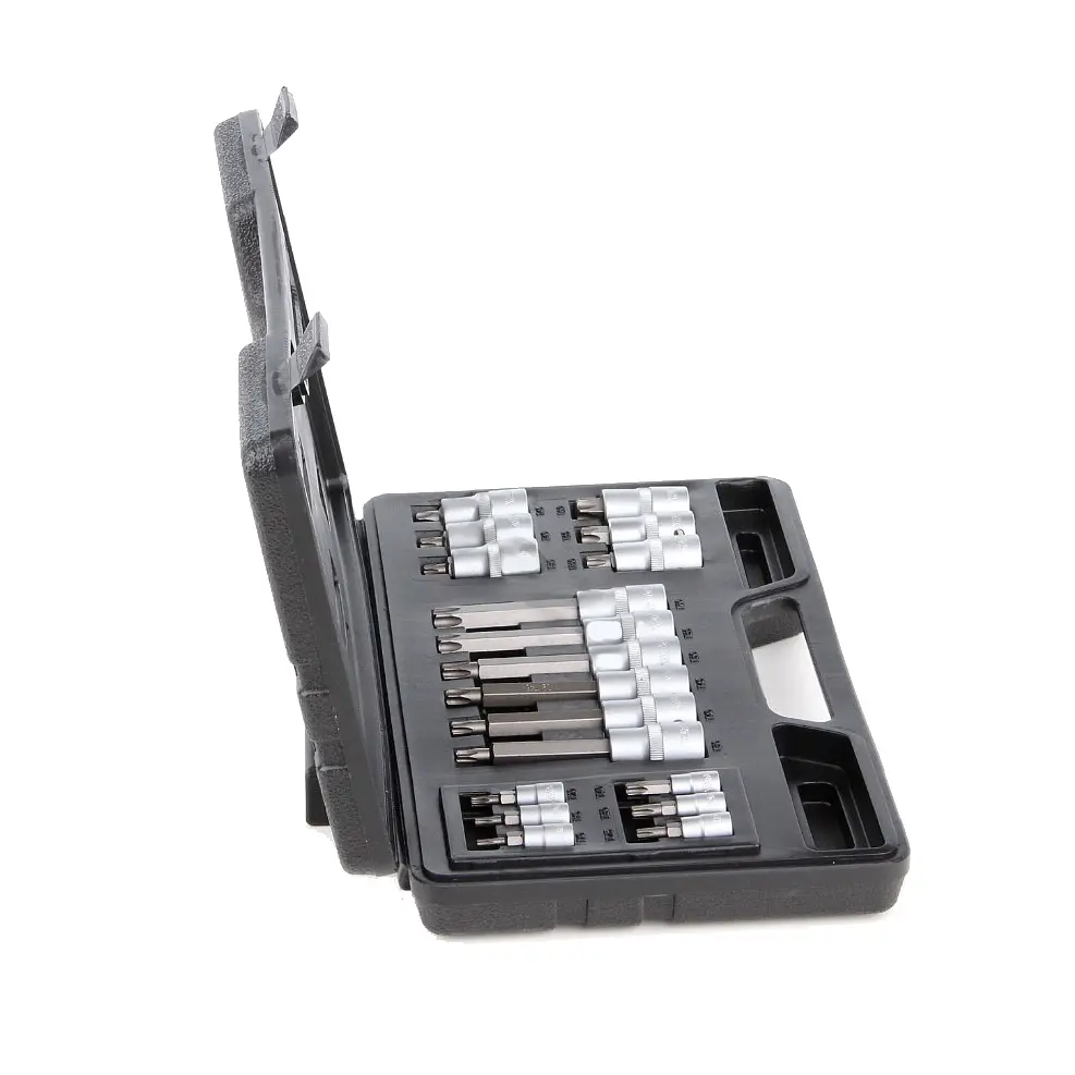 Набір головок торцевих Yato з насадками TORX квадрат 1/2"-1/4", TORX T10-T60, 18 шт. (YT-7751) - фото 3
