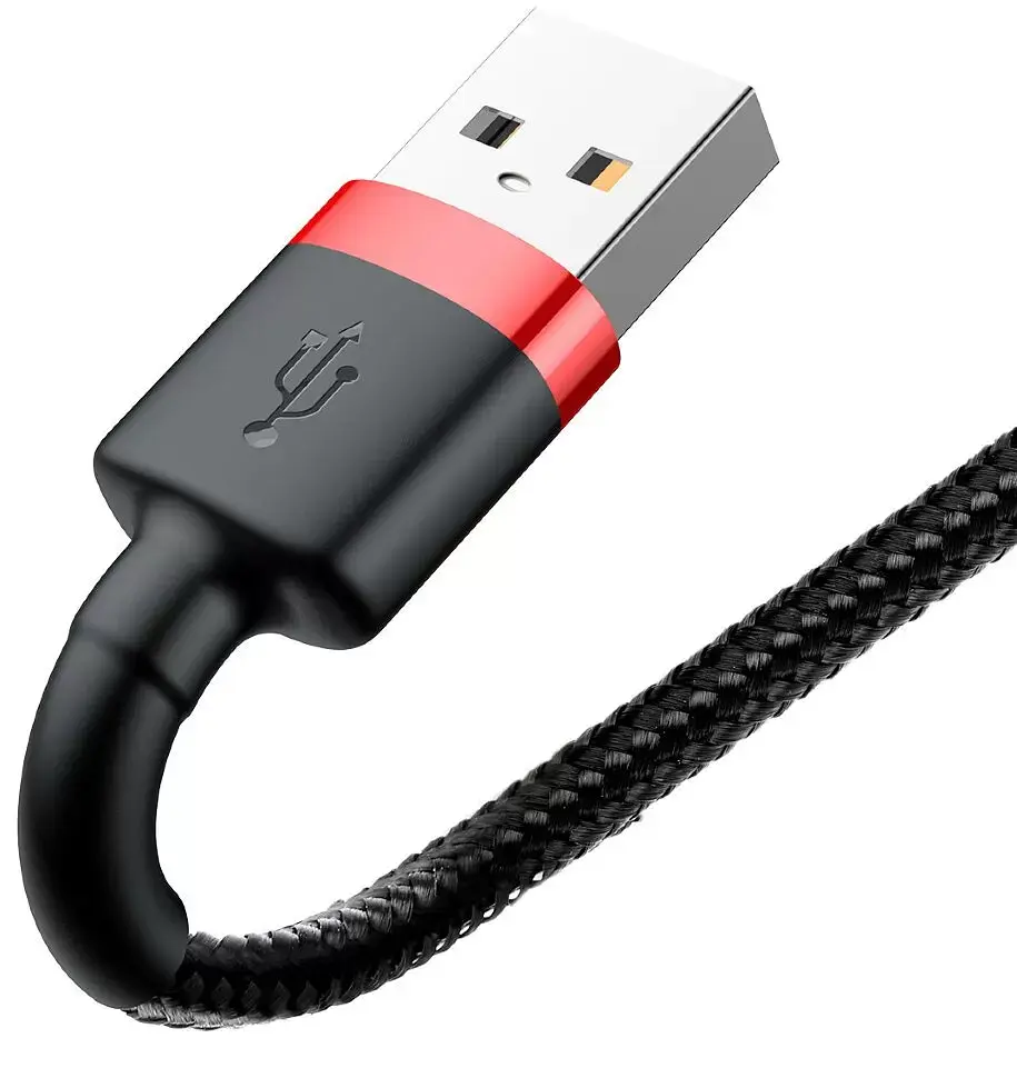 Кабель Baseus Cafule USB to Lightning 3m Red/Black (CALKLF-R91) [82088] - фото 4