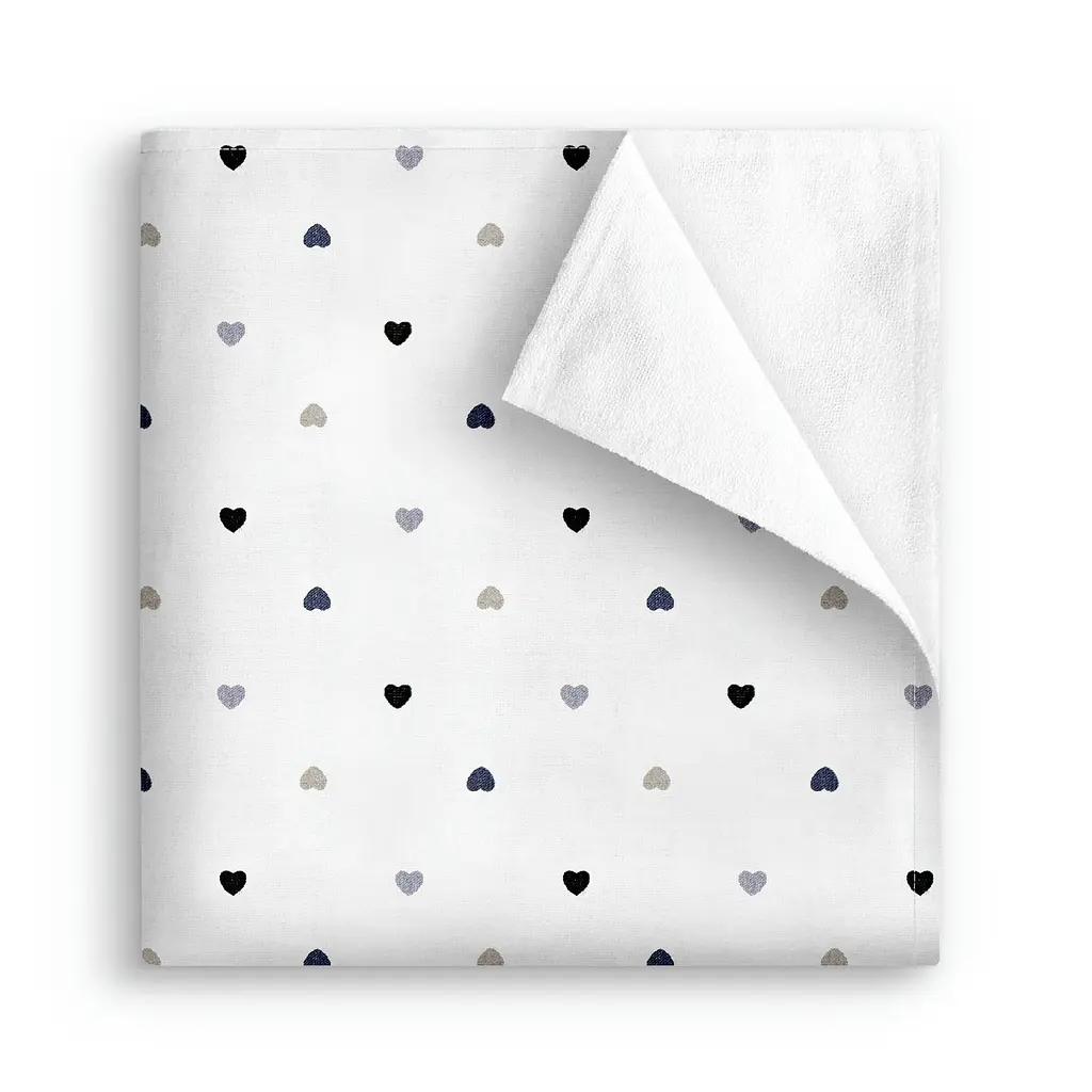 Багаторазова непромокаюча пелюшка 100х120 GREY HEARTS COSAS (4822052444764)