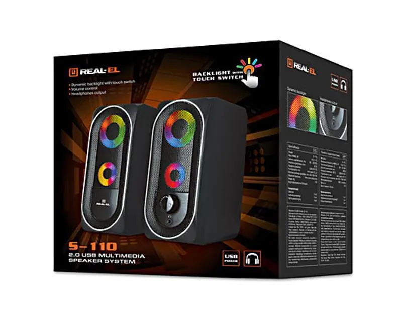 Акустична система REAL-EL S-110 Black - фото 8