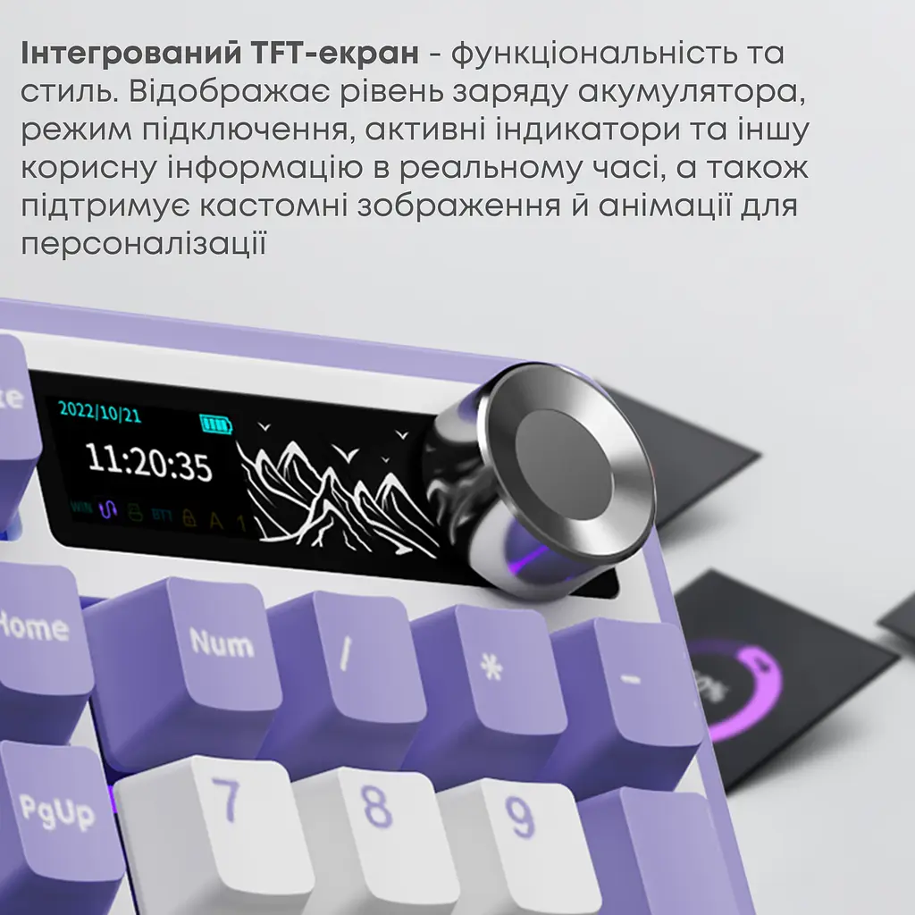 Клавіатура бездротова Ajazz AK980 V2 Maillard Switch White (AK980-V2-M-PWB) - фото 10