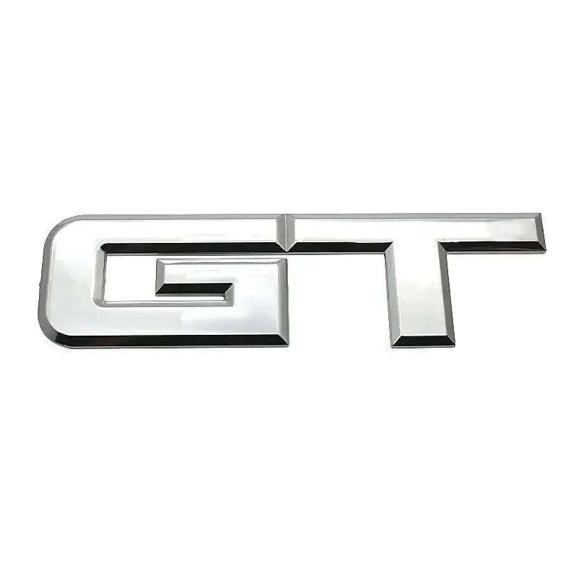 Емблема напис GT для Ford Mustang срібляста 174×45 мм метал (на скотчі) - фото 3