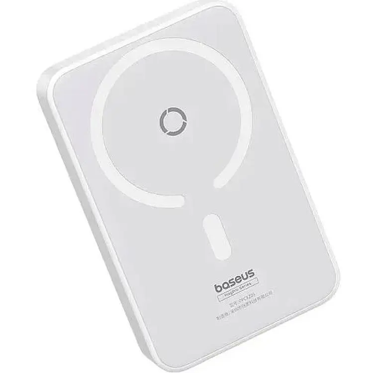 Портативна батарея Baseus MagPro Magnetic Bracket Wireless Fast-Charging 5000 mAh 20W P10064101223-00 White - фото 2