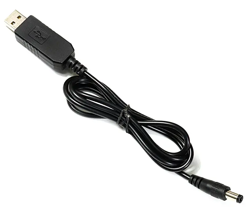 Перехідник -кабель живлення для роутера USB - DC5.5 x 2.1 з 5в - 12в довжина 1 метр - фото 3