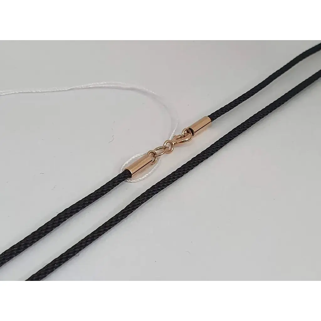 Ювелирный шелковый шнурок Tango с золотыми вставками. 950102 40 - фото 3