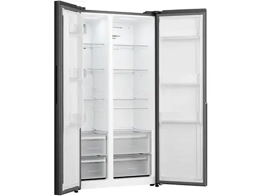 Холодильник Gorenje SBS, 179х62х92см, 2 двері, 345 (186) л, А +, NF +, Інв., Зона св-ті, Зовн. Диспл, чорний - фото 7