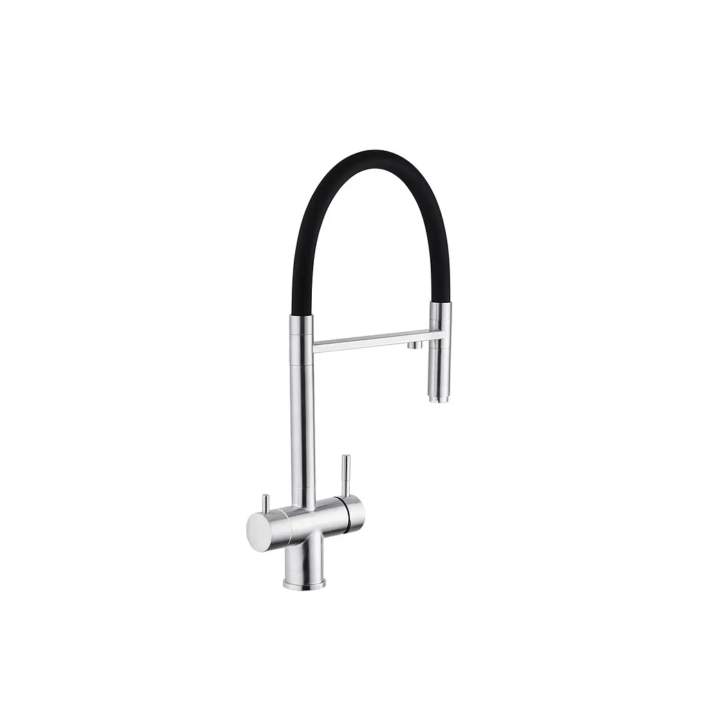 Смеситель для кухни с подключением к фильтру Kroner KRP Edelstahl Klassisch - ESG03815BLK CV027933 Нержавеющая сталь - фото 2