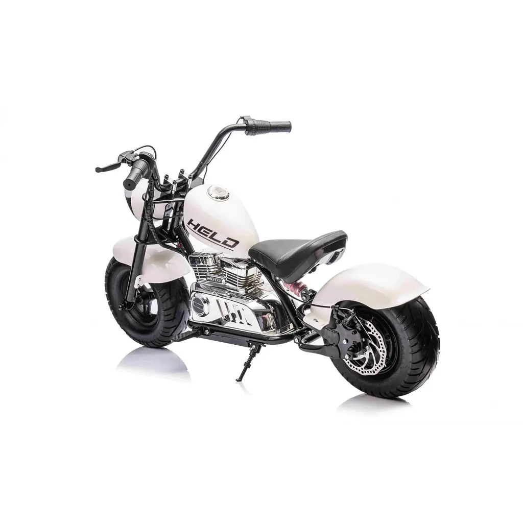 Дитячий електромотоцикл Ramiz Chopper Warrior 2х18, білий (PA.XB-1058.BIA) - фото 11