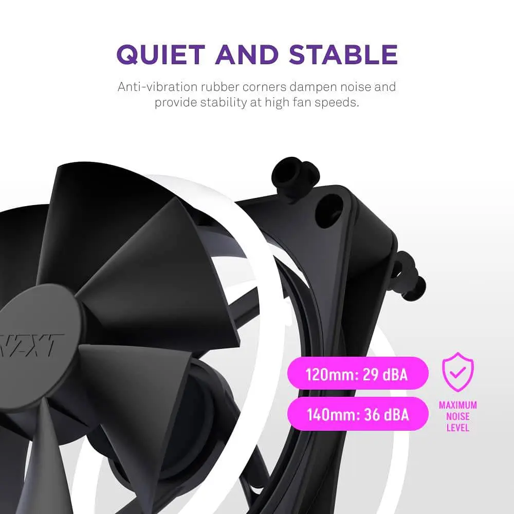 Вентилятор NZXT NZXT, F140RGB Duo - 140mm Dual-sided RGB Fan - Twin Pack (Black) (RF-D14DF-B1) - фото 9