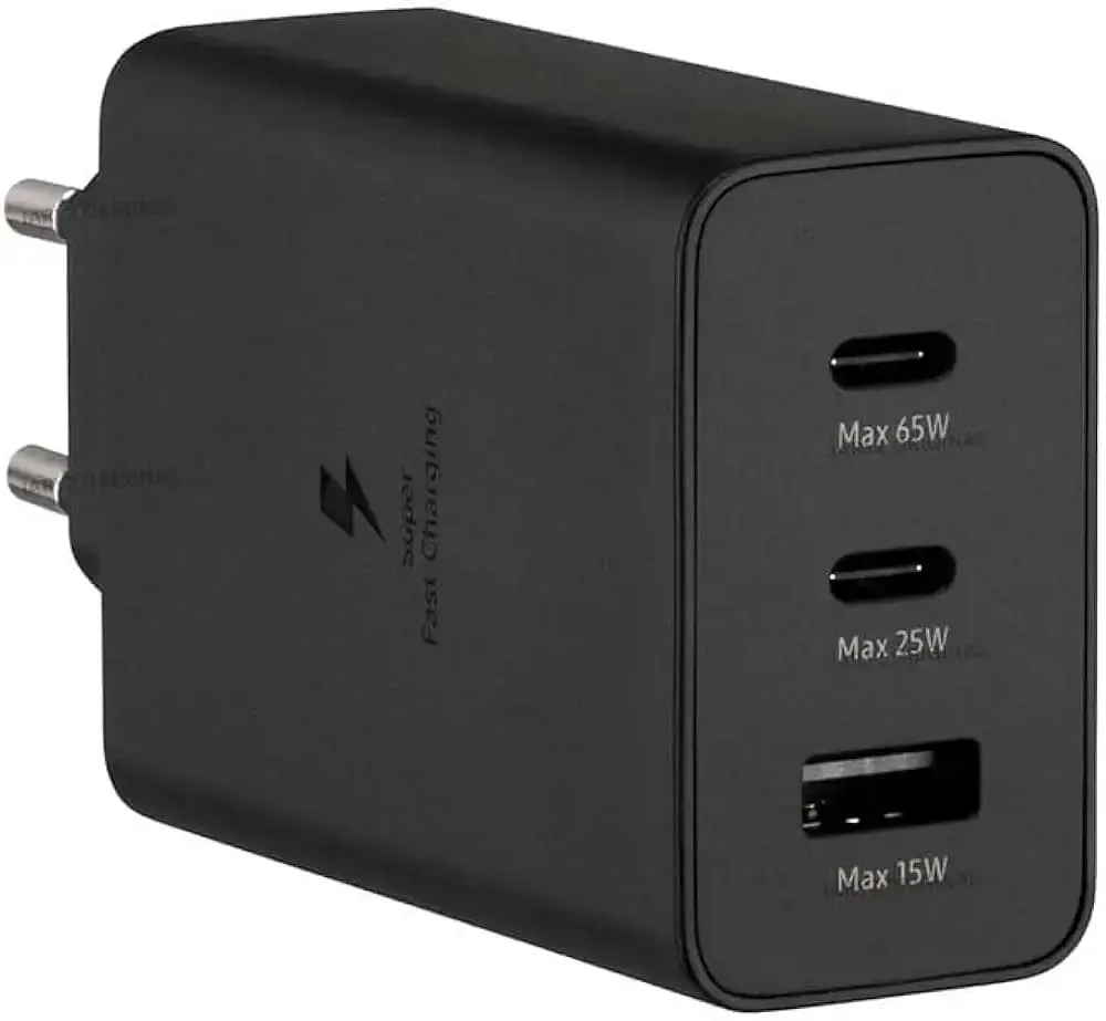 Зарядний пристрій Samsung 65W PD power adapter trio сам блок - адаптер - фото 2