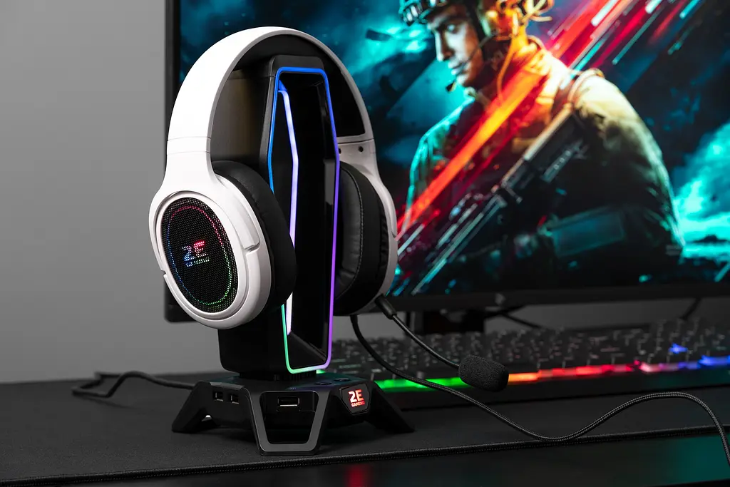 Гарнітура ігрова HG330, 7.1, USB-A, RGB, 2м, білий 2E Gaming teh0013105 - фото 5