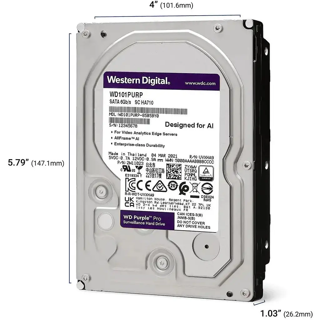 Жорсткий диск WD Purple Pro 22 ТБ (WD221PURP) - фото 2
