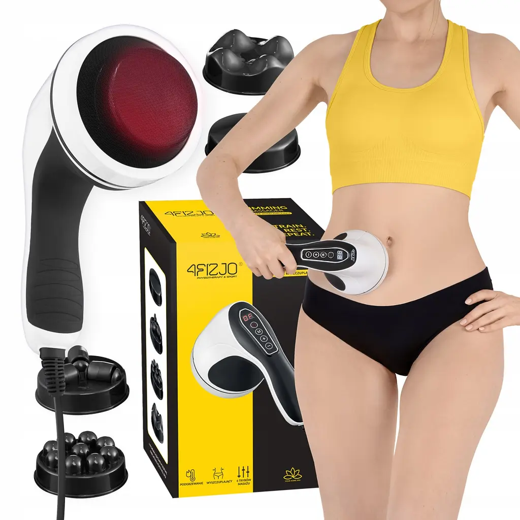 Антицелюлітний ручний масажер для тіла 4FIZJO Body Shaping 4 в 1 4FJ0557 White (P-5907739319111) - фото 2