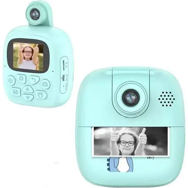 Дитячий фотоапарат моментального друку фотографій M4 Kids Print Camera Блакитний - фото 3