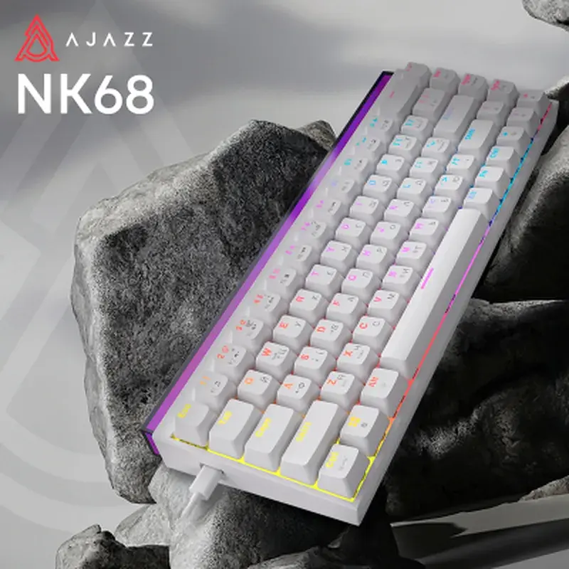Клавіатура Ajazz NK68 Red Switch USB UA White (NK68-R-W) - фото 6