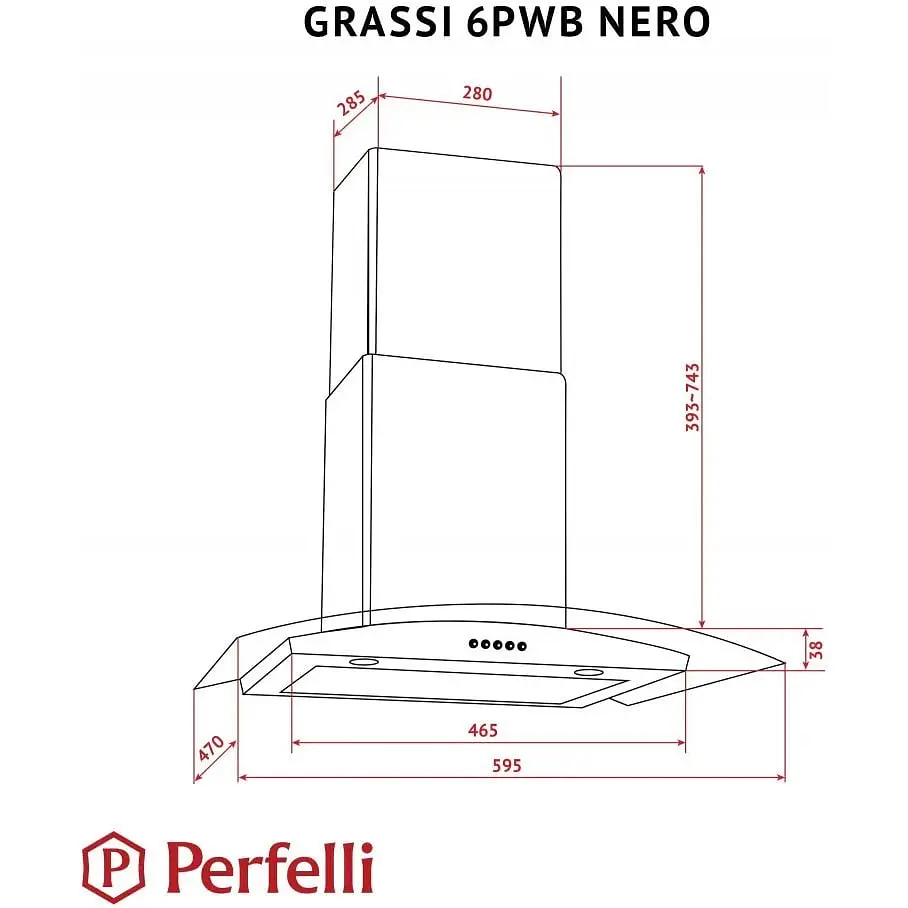 Вытяжка Perfelli Grassi 6PWB Nero - фото 10