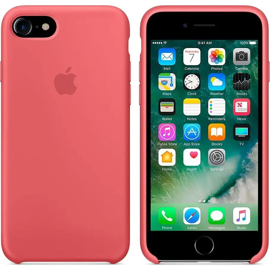 Чохол Apple Silicone Case iPhone 8/7 camellia (OEM) - фото 3