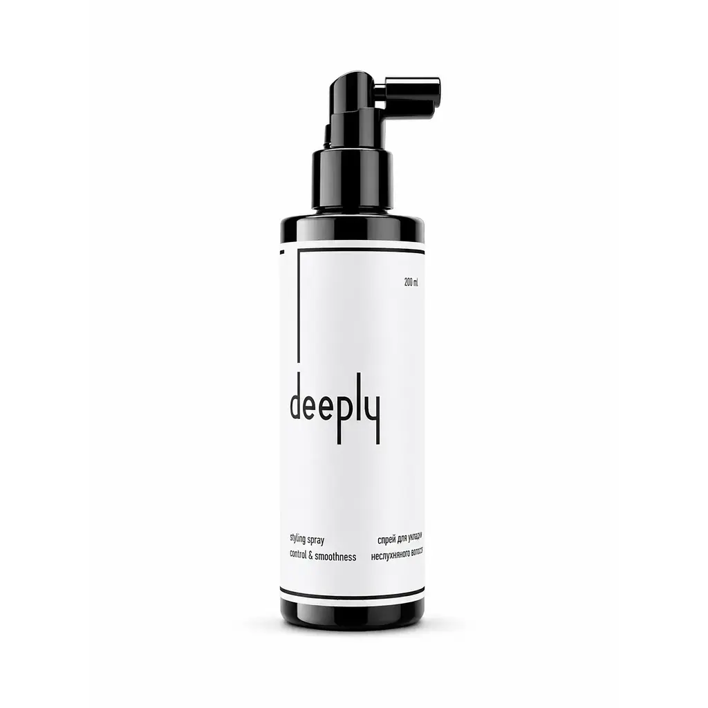 Спрей для контролю неслухняного волосся deeply styling spray control & smoothness, 200 мл