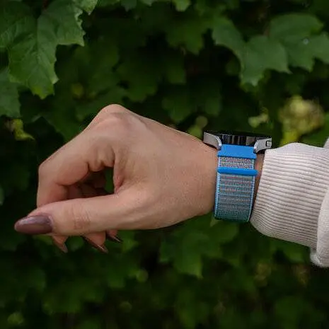 Ремінець нейлоновий на липучці BeWatch для Samsung Galaxy Watch 4/5/6 Blue (1011342.4UW) - фото 2