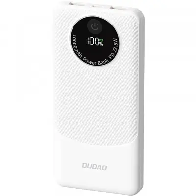 Батарея універсальна Dudao 10000mAh K12 22.5W, PD, QC, 2*USB-A, USB-C(In/Out), White (6976625333875) - фото 5