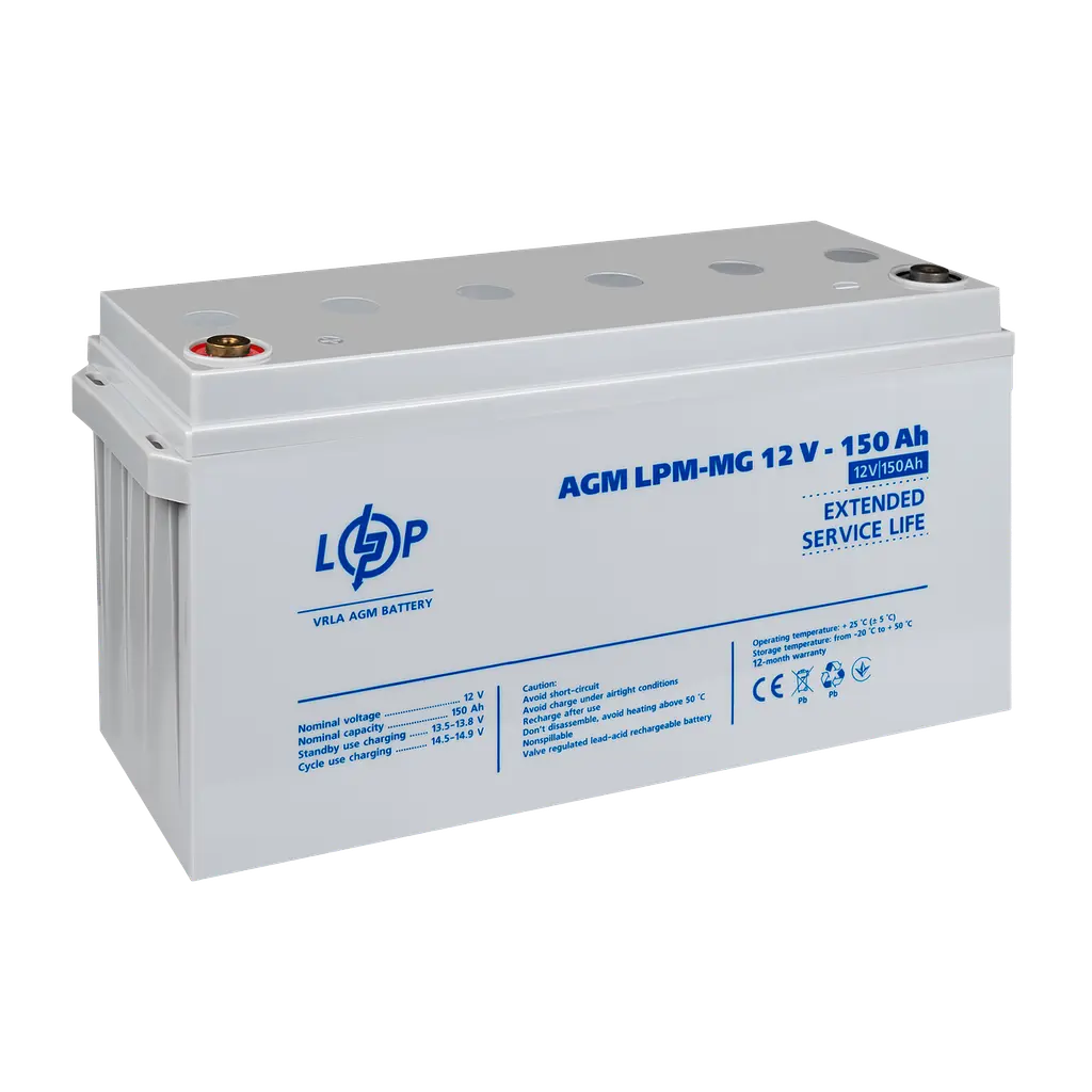 Акумулятор мультигелевий LPM-MG 12 V - 150 Ah - фото 3
