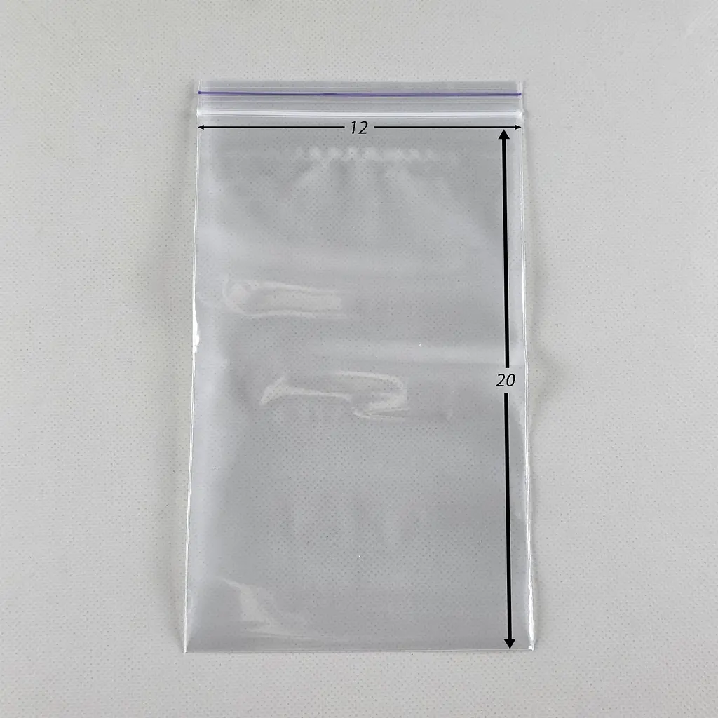 Пакети Zip-Lock прозорі 12x20 см, 100 шт, 50 мкм, поліетиленові пакети із застібкою - фото 2