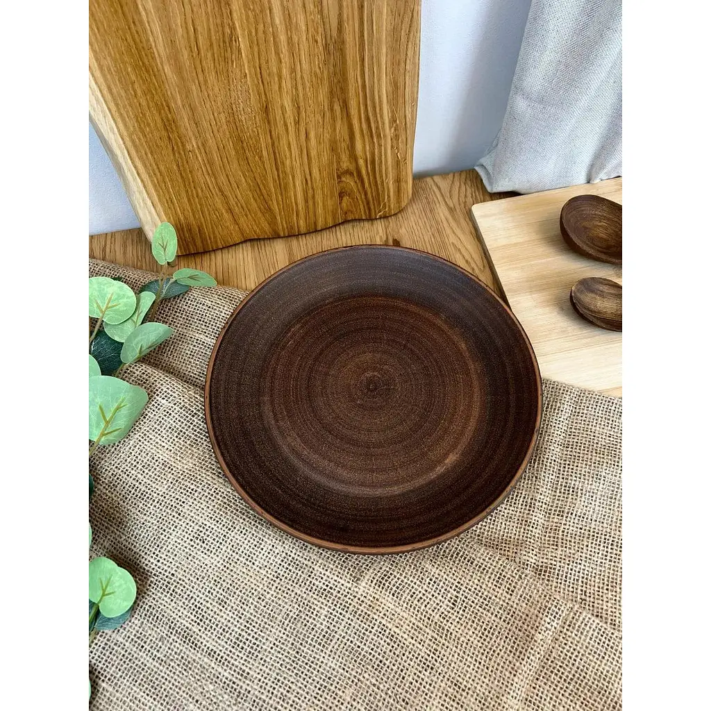 Тарілка 26 см керамічна (глиняна) Гладка - фото 2